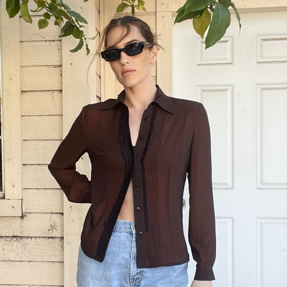 Stella McCartney - Vintage - silk - tuxedo shirt